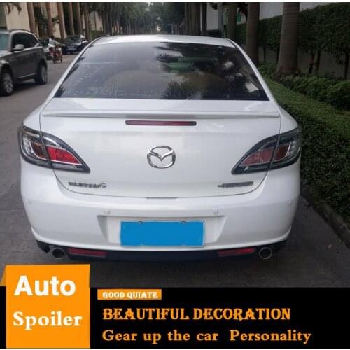 For Mazda 6 Spoiler 2009/2010/2011/12/2015 Sport spoiler ABS Material Car Rear Wing Primer black/white Color Trunk Rear Spoiler