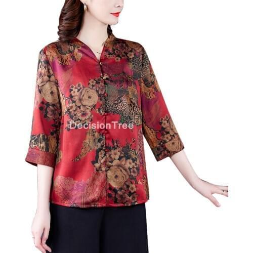 2021 traditional chinese clothing for women female chinese style tops half sleeve hanfu top loose casual blouse cheongsam tops