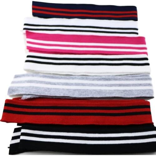 80CM length Cotton Rib Fabric Knitted Colorful DIY Cloth Accessories Collar Cuffs Hem Bottom Collar