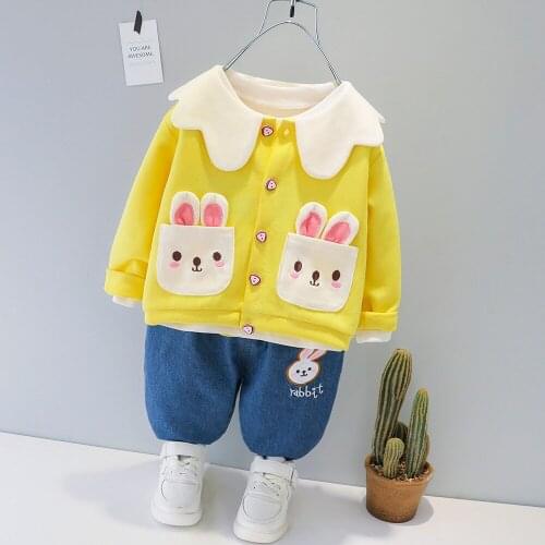 Spring Children Girl Clothes Baby Long Sleeve T-shirt Pants 2pcs Suits Kids Clothing Sets Toddler Tracksuits 1 2 3 4 5 YEARS