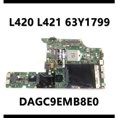 High quality For LENOVO Thinkpad L420 L421 63Y1799 DAGC9EMB8E0 Laptop motherboard 100% working well