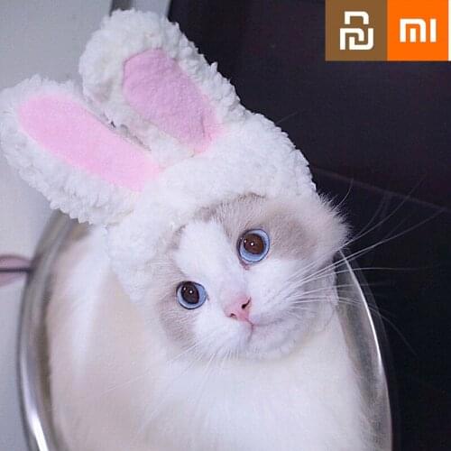 Xiaomi Cats Rabbit Ears Hat Clothes Headgear Costume Bunny Pet Cat Cosplay Costumes Small Dogs Kitten Costume Cat Accessories MI