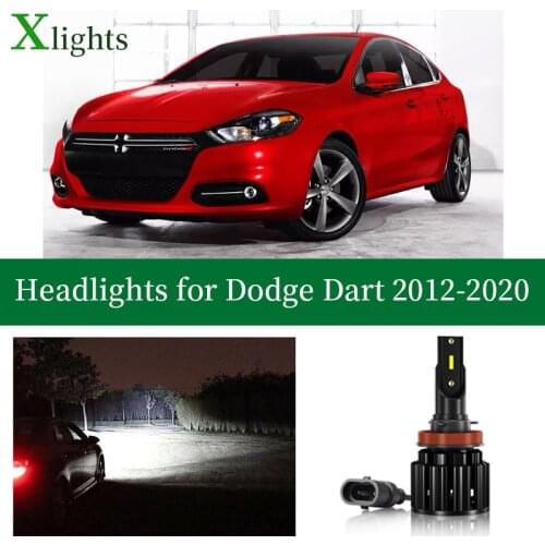 Xlights Car Bulb For Dodge Dart LED Headlight Low High Beam Canbus 12V 24V White Bulbs Headlamp Auto Lamp Light Accessories Part