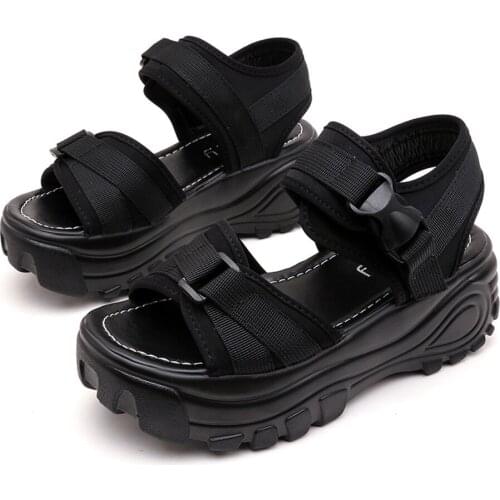 Dropshipping Women Sandals 2019 Platform Sandals Wedges Shoes for Women High Heels Sandalias Mujer Summer Shoes Leather Wedge