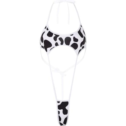 Womens Sexy Bodysuit Lingerie Erotic Swimwear Halter Neck Backless Adjustable G-string Thong Nightwear Bikini Set Beachwear