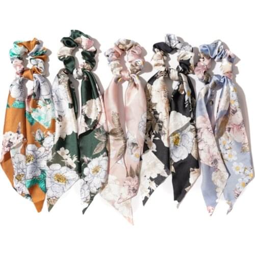 New triangle streamer large intestine ring head jewelry womens wild horsetail cloth ring European and American hair ring