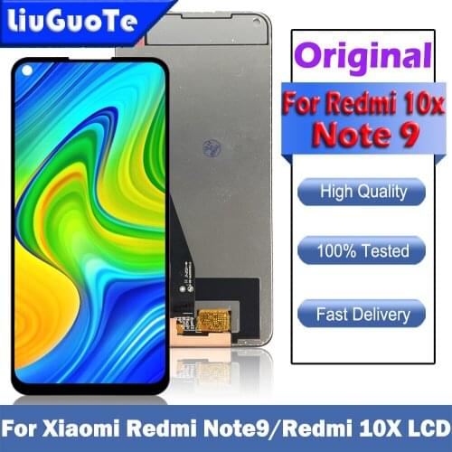 Original 6.53” For Xiaomi Redmi Note 9 Lcd Display Touch Screen Digitizer Assembly Replacement With Frame For Redmi 10X 4G