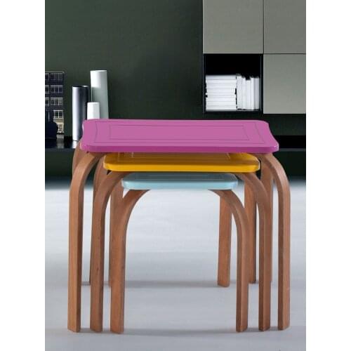 Zigon Coffee Table Kr Wood Foot Fushia Yellow Blue