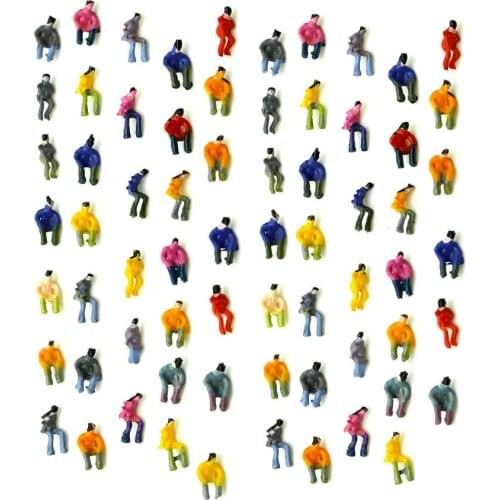 1/200 All Sitting Color Figure Mini Model For Landscape Architecture Building Train Construction Layout Diorama Plastic