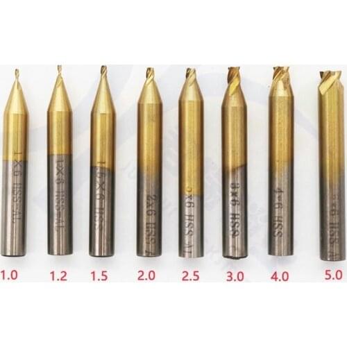 1pc Defu titanium twist milling cutter drill bit 1.5MM 2MM 2.5MM 3MM 4MM 5MM for car remote key cut machine locksmith tool
