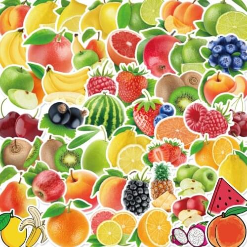 10/50Pcs/lot Exquisite Cartoon Fresh Fruits Stickers For Kitchen Bakery Cup Dish Refrigerator Education Toy for children