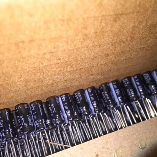 10pcs/50pcs/100pcs 1uF 50V NICHICON VR Series 5x11mm 50V1uF Aluminum Electrolytic Capacitor