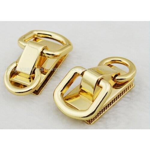 10pcs/ lot Packet ring DIY manual bag Luggage hardware accessories Button bag decorative clasp hands holding clip shoulder