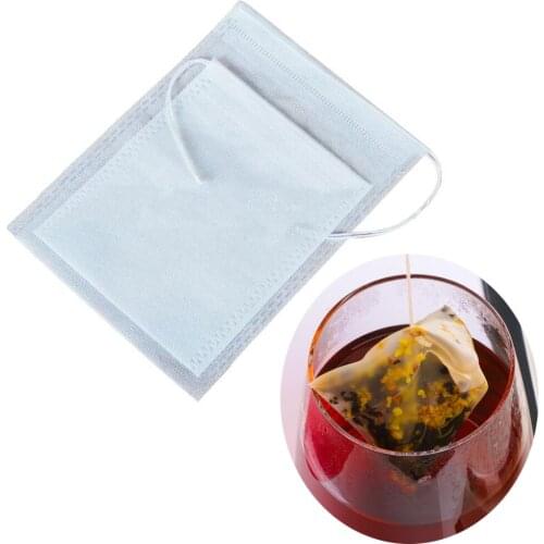 100PCS Disposable Tea Bags Empty Scented Tea Bag With String Heal Seal Filter Paper for Herb Loose Tea