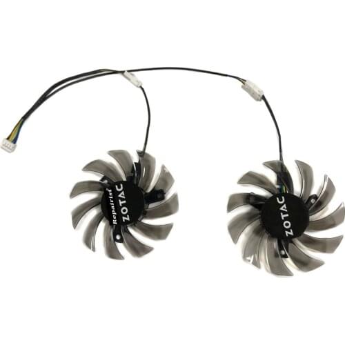 2pcs/set 4pin 75MM GA81S2U PFTA Video Fan VGA Cooler For Dataland Powercolor HD7850 HD7770 HD7750 Graphics Card Replacement