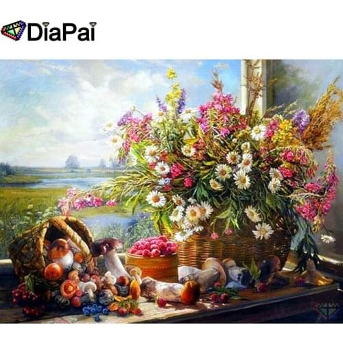 DIAPAI 5D DIY Diamond Painting 100% Full Square/Round Drill "Flower landscape" Diamond Embroidery Cross Stitch 3D Decor A22069