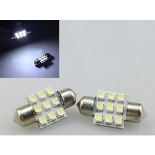 Automobile Led Double Pointed Lamp 31mm 1210 3528 09smd Led Roof Lamp Reading Lamp License Plate Lamp Led Lights for Car
