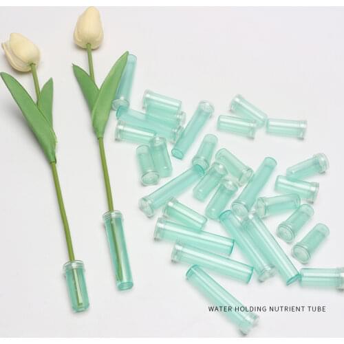 Large Flower Fresh-keeping Water Tubes Clear Plastic Floral Flower Nutrition Tube with Caps