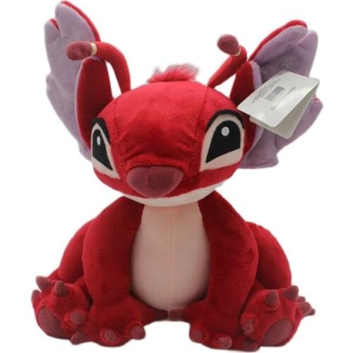 Disney Sitting 28cm Lilo & Stitch Stuffed Animal Kids Soft Doll #29 Red Leroy Plush Toys For Birthday Gift
