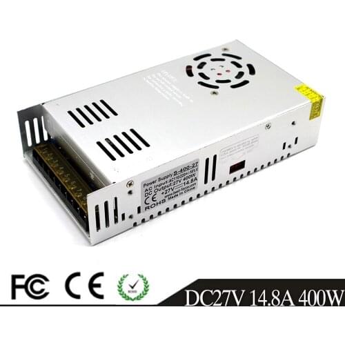 DC27V Power Supply Switching 14.8A 400W Driver Transformers 220V 110V AC To DC 27V Power Adapter for CNC CCTV Stepper Motors DIY