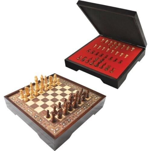 Vip Chess Walnut LARGE Wooden boxed wooden chess