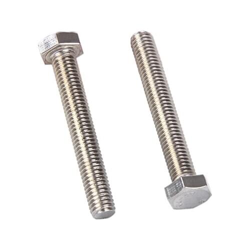 M10 DIN933 External Hex Hexagon Head Screws Full Threaded The 304 Stainless Steel Bolt Machine DIY Pack of 10