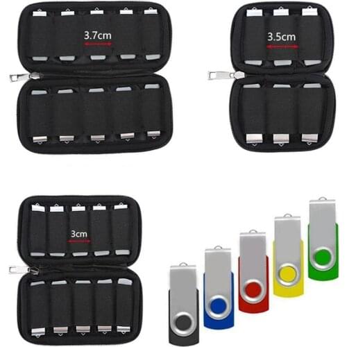 Multifunction Case Organizer Flash Drives Protective Travel Portable Storage Holder U Disk Bag USB Zipper Dustproof Shockproof