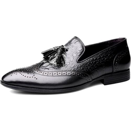 Fashion Genuine Leather shoes Men Wedding shoes for Men Dress shoes Plus size 36-47 Formal Oxford Shoes for men chaussure homme