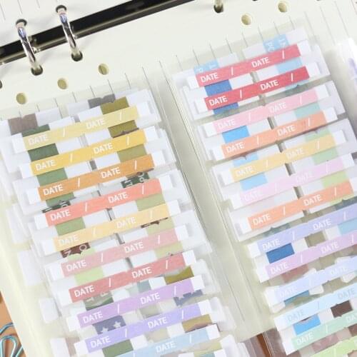 Domikee 2021 New school student sticky index label sticker for studying Korean cute self-adhesive tag notepad stationery 8sheets