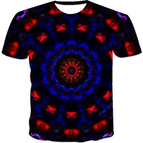 2021 new best-selling trendy mens oversized 3D printed fashion street hip-hop T-shirt with abstract patterns