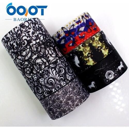 OOOT BAORJCT G-18802-788 25 mm 10 yards Cartoon Ribbons Thermal transfer Printed grosgrain Wedding Accessories DIY material