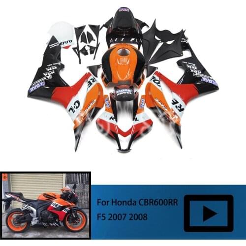 Advanced Suitable for Honda CBR600RR 07 08 Motorcycle Mosaic Color Body ABS Injection Fairing Kit CBR600 RR 2007 2008 Shell