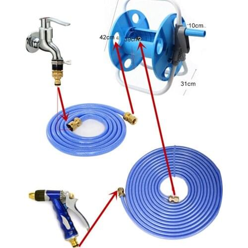Garden Irrigation Portable Hose Reel Water Pipe Storage Winding Tool Rack Holder Garden Hoses Watering Garden Supplies Home Tool