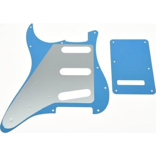 KAISH Silver Mirror SSS ST Style Guitar Pickguard Back Plate Screws