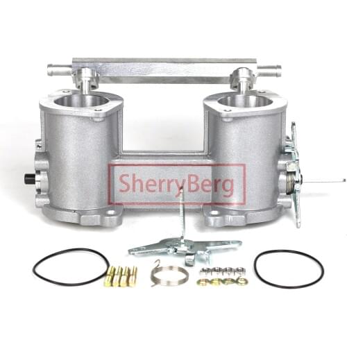SherryBerg 42MM 42IDA TBS Throttle Bodies For Jenvey IDA Style Carb 84mm Height TFP42I 42mm Rep. Weber & Dellorto W Fuel Rail