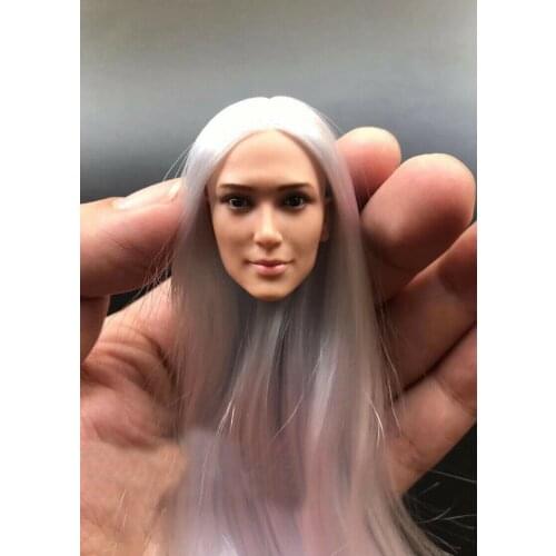 TBLeague 1/6 Silver Haired Girl Head Played Female Soldier Head Sculpt for 12" Figure Toy