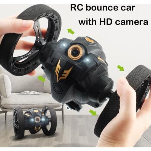 WiFi FPV Camera HD RC Jumping Car Jump High Stunt Car with Music LED Headlights RC Bounce Car Gift Toy kids gift