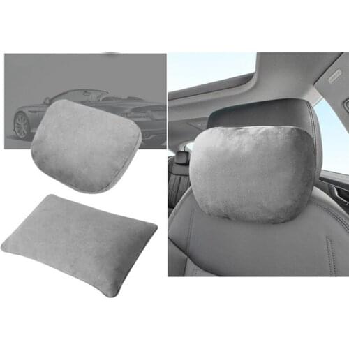 Car Universal Safety Breathable Leather Pillow Waist Protection Head Neck Rest Cushion Soft Auto Seat Pillow