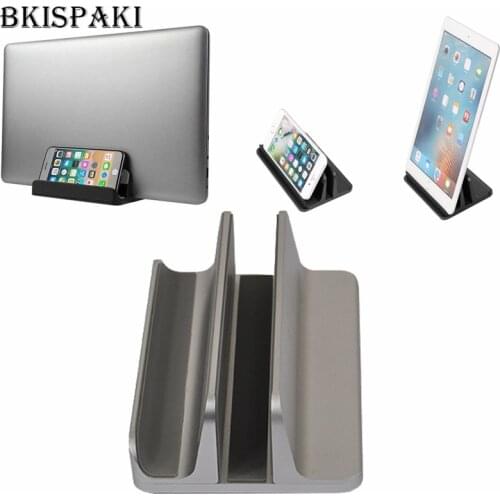 Vertical Laptop Stand for Macbook Air Pro 15 Desktop Aluminum Soporte Portatil with Adjustable Dock Size for Surface Chromebook