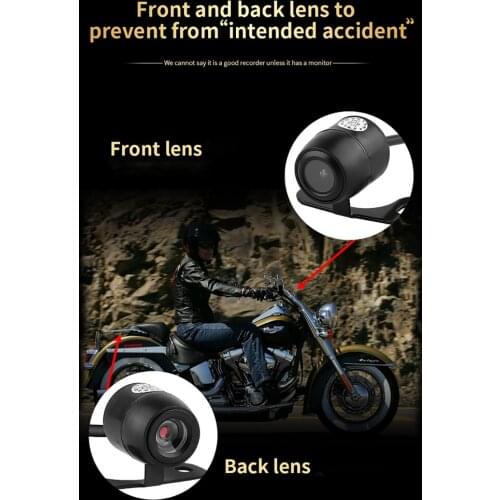 Motorcycle DVR Motorcycle Camera 1080P HD Double Lens Front and Rear Driving Record Night Vision Vehicle Recorder