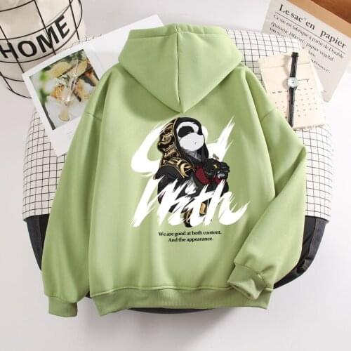 Plus Size Panda Printed Hoodie Oversized Harajuku Sweatshirt Goth Clothes Women Punk Gothic Vintage Sweatshirts Ladies Ulzzang