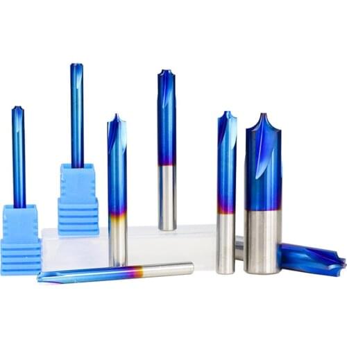 1pc R0.5-R5.0 nano blue coated corner rounding end mill radius router bit for cnc carbide end mill machine