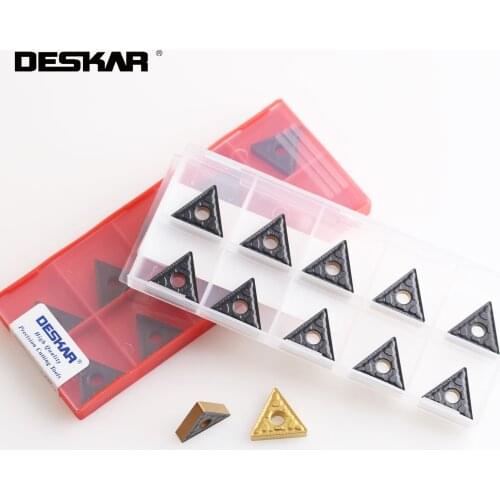 10PCS DESKAR TNMG220408-PM LF9018 LF9118 LF9218 Turning Tools Lathe Cutter CNC Carbide Inserts Tool Parts For Steel Parts