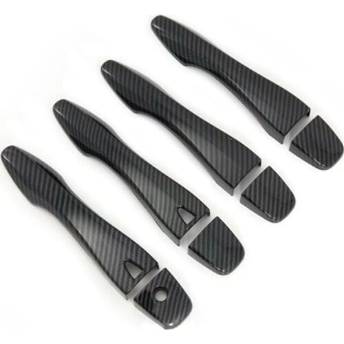 4 Set ABS Carbon Fiber Style Side Door Handle Cover Trim Fit For Nissan Altima Sedan 4-Door 2013 2014 2015 2016 2017