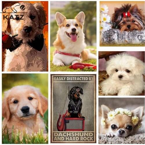 Diamond Painting Dog Picture Cross Portrait Art Animal Embroidery Cross Cartoon Mosaic Diy Gift Graffiti Cross Stitch Home Decor