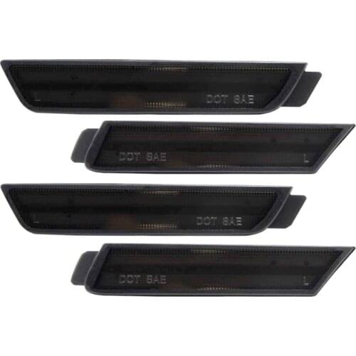 Car Clear Lens Front Rear Side Marker Amber + Red LED Light for Chevrolet Camaro 2010-2015