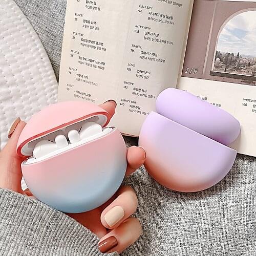 Colorful Case For Huawei Freebuds 3 Headset Coque Gradient Case For Huawei Freebuds 3 Earphone Protective Cover For Freebuds 3