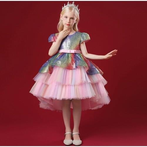 Baby Girls Dress For Kids 1-10 Year Birthday Bow Dress Lace Embroiery Tutu Vestidos Wedding Christening Gown Toddler Girls Dress