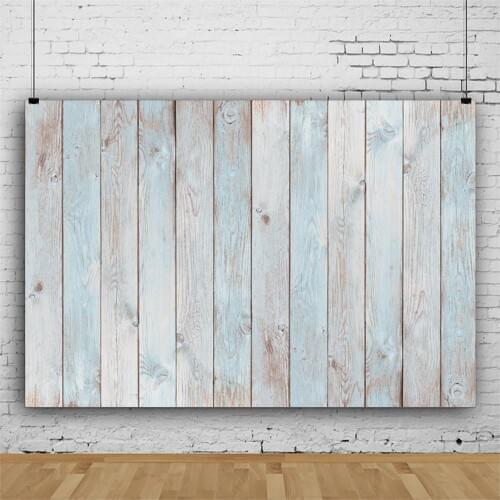 Planks Backdrop Blue and Ivory Wooden Board Party Photography Background Holiday Celebration Photo Booth Studio Decor
