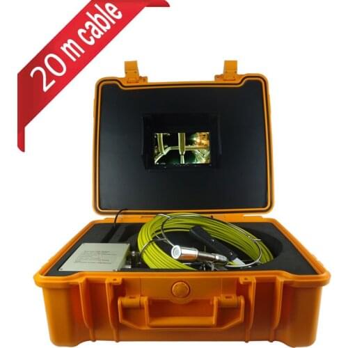 Pipe Sewer Inspection Camera With 12 Pcs White LED Lights Portable Plastic Case 20m Cable